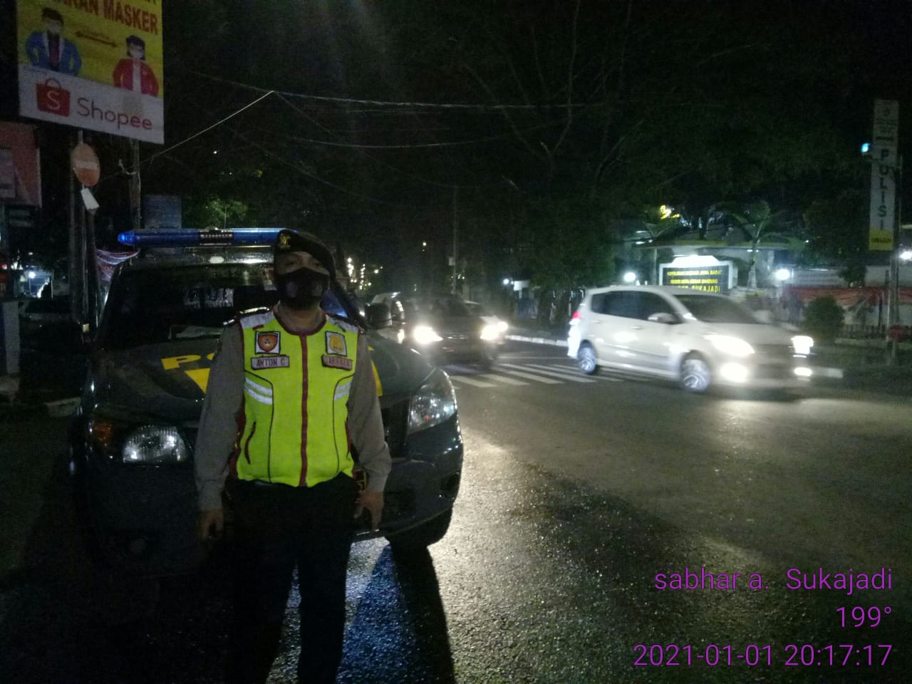 Antisipasi Rawan Malam, Piket Fungsi Bersama QR Sabhara Polsek Sukajadi Giat Patroli