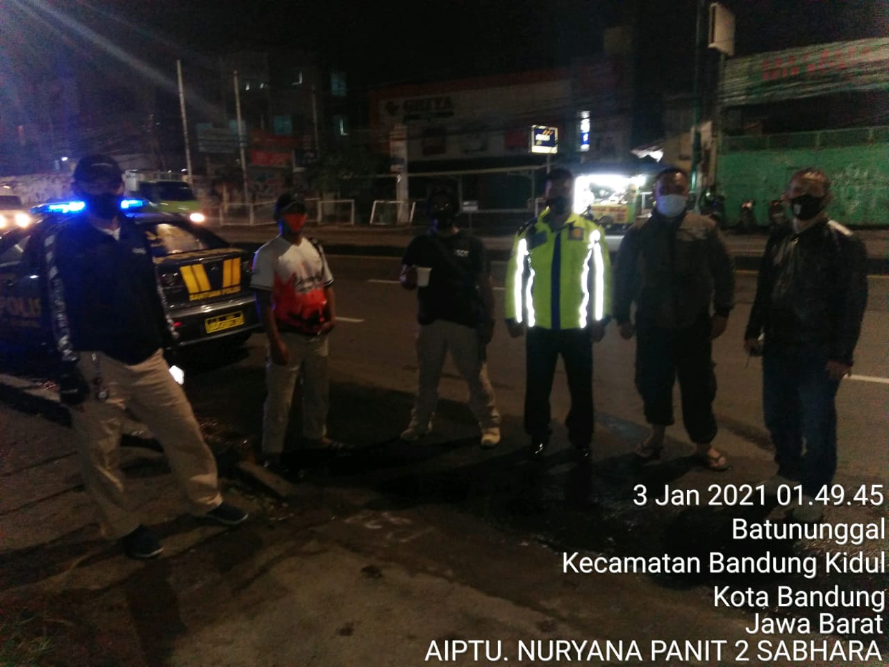 Unit Reskrim Polsek Bandung Kidul Kring Serse Pantau Tempat Rawan Kriminalitas Malam 