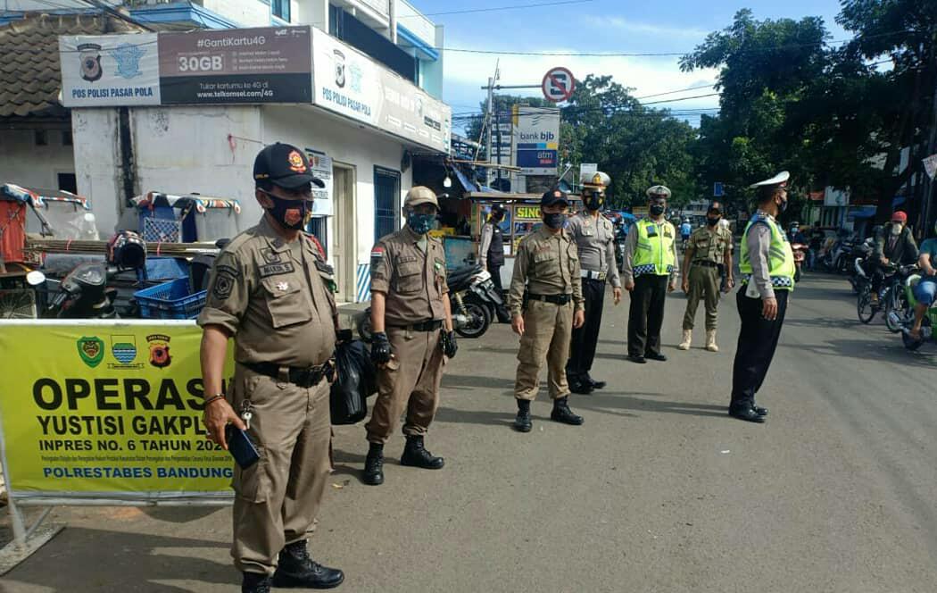 Operasi Yustisi Penegakan Disiplin Polsek Bandung Kulon Polrestabes Bandung