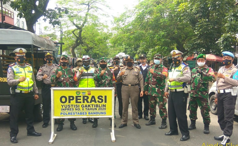 Operasi Yustisi Gakplin Inpres 6/2020 Polsek Bacip Polrestabes Bandung