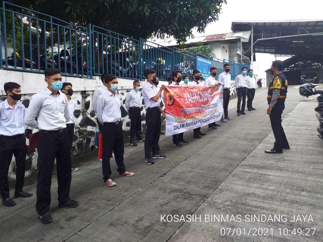 Komunitas Pemuda Anti Covid Sindangjaya Lounching bersama Polsek Antapani