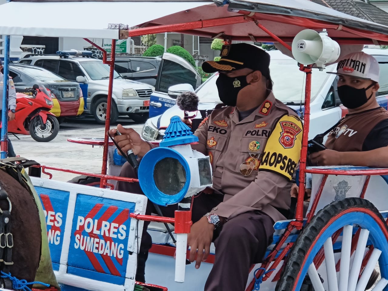 Untuk Penanggulangan Covid-19 Polres Sumedang Launching Delman Prokes