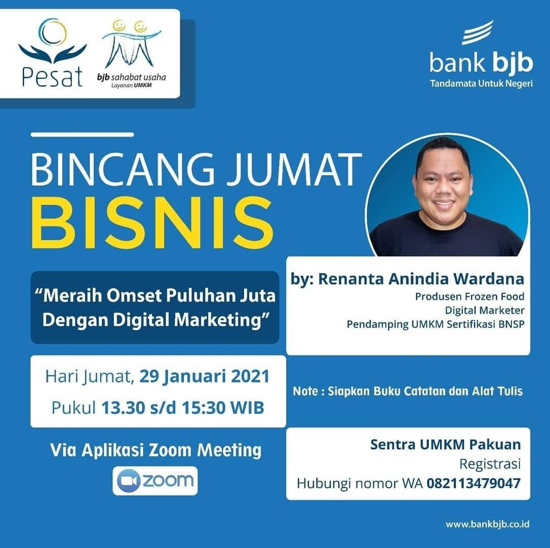 bank bjb Kembali Menggelar Webinar Bincang Jumat Bisnis Online, Bagikan Tips Cuan dengan Digital Marketing