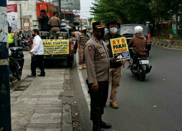 Operasi Yustisi Penegakan Disiplin Polsek Bandung Kulon Polrestabes Bandung