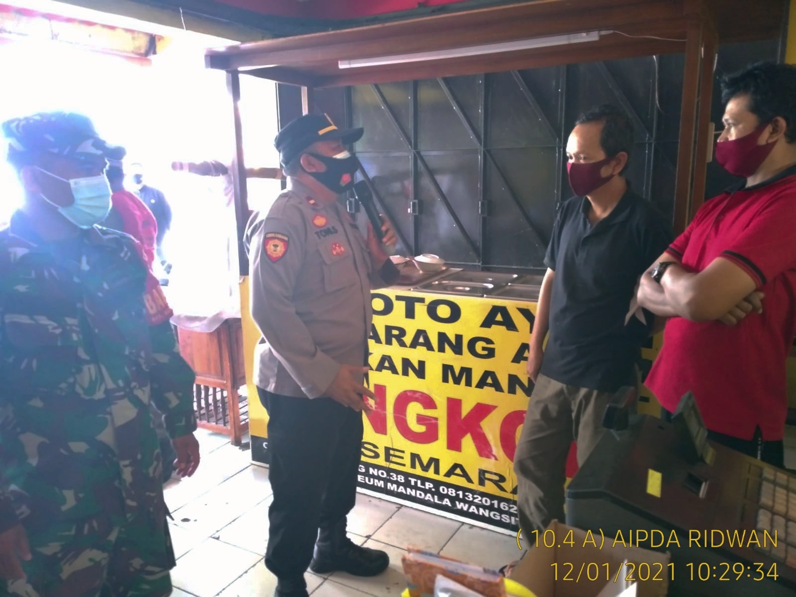 Polsek Kiaracondong Polrestabes Bandung Melaksanakan Himbauan PPKM
