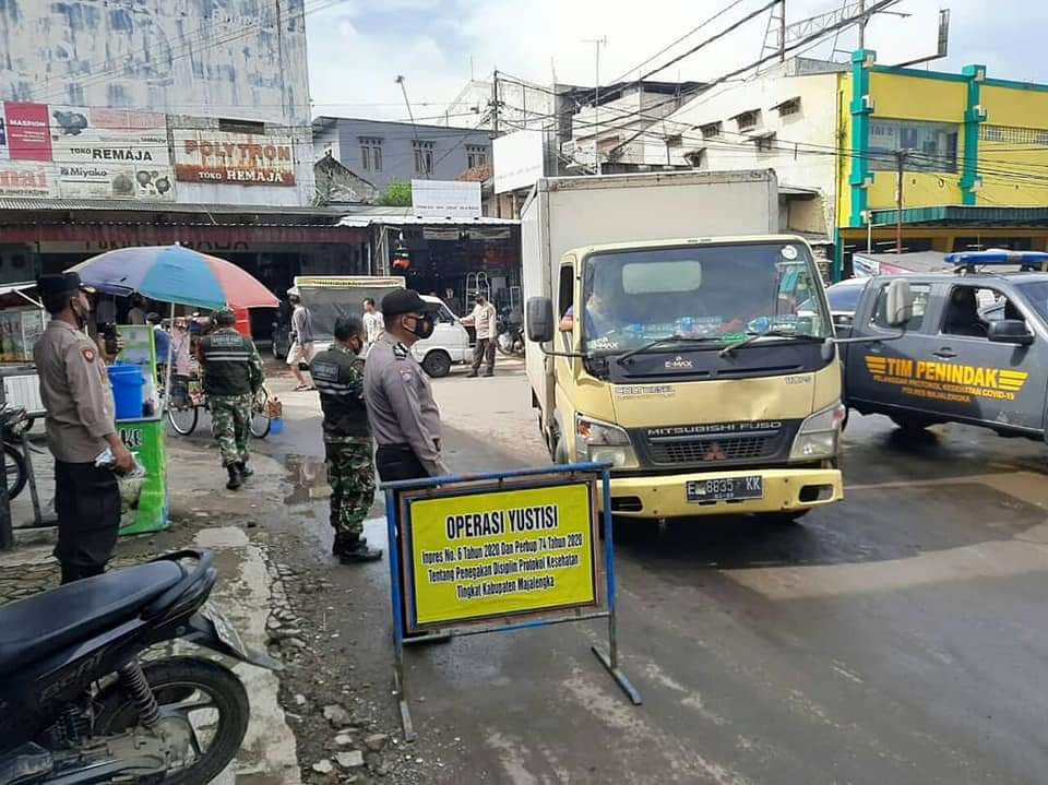 Ops Yustisi Polsek Kadipaten Terus Dilakukan Upaya Untuk Mengedukasi Pentingnya Masker