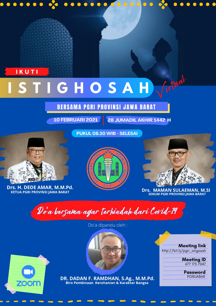 Istighosah Virtual Bersama PGRI Provinsi Jawa Barat