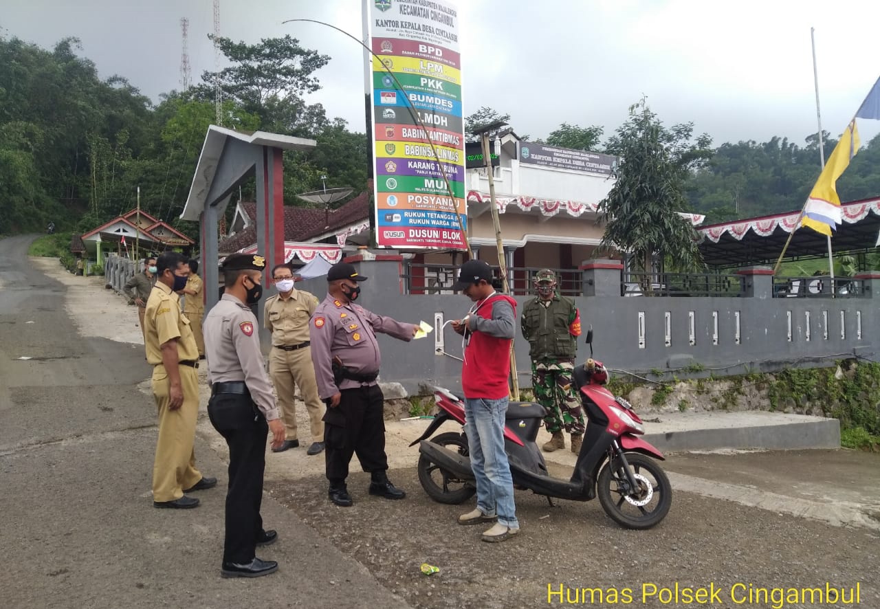 Gabungan Polsek Cingambul Kembali Gelar Ops Yustisi Sasar Pengguna Jalan Raya Desa Cintaasih