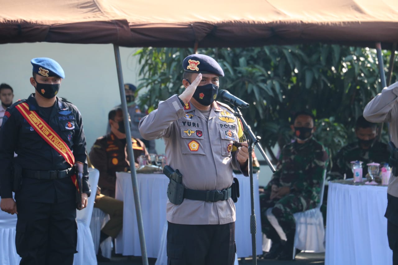 Pimpin Apel Di Mako Kompi 4 Garut, Ini Pesan Dansat Brimob Polda Jabar