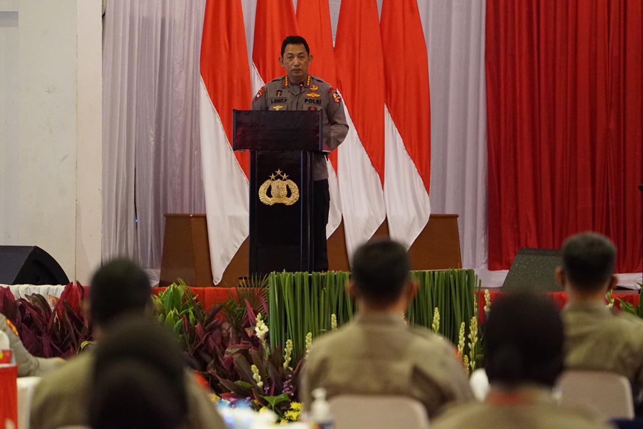 Kapolri Menutup Langsung Rakernis Korps Brimob Polri Tahun 2021