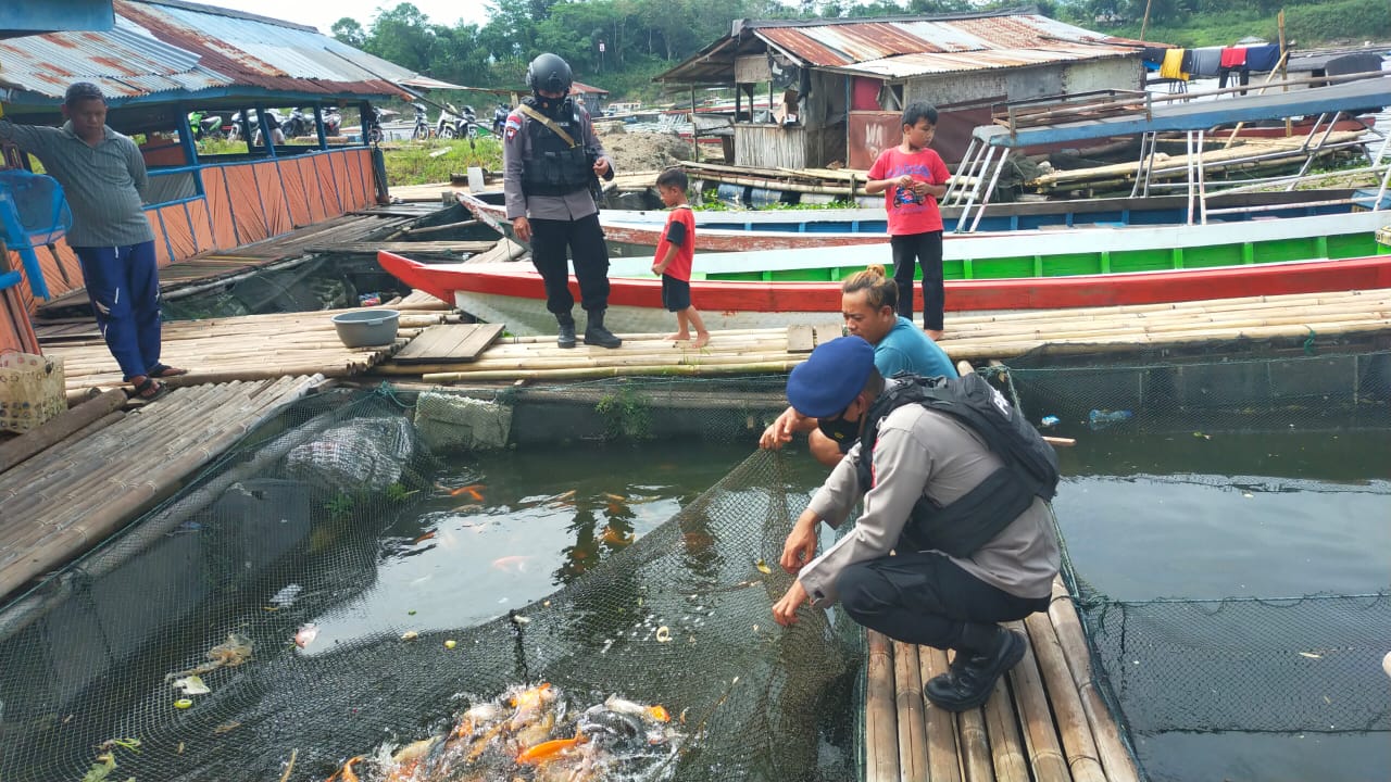 Brimob Jabar Ajak Masyarakat Jangari Cianjur Budidaya Ikan Air Tawar