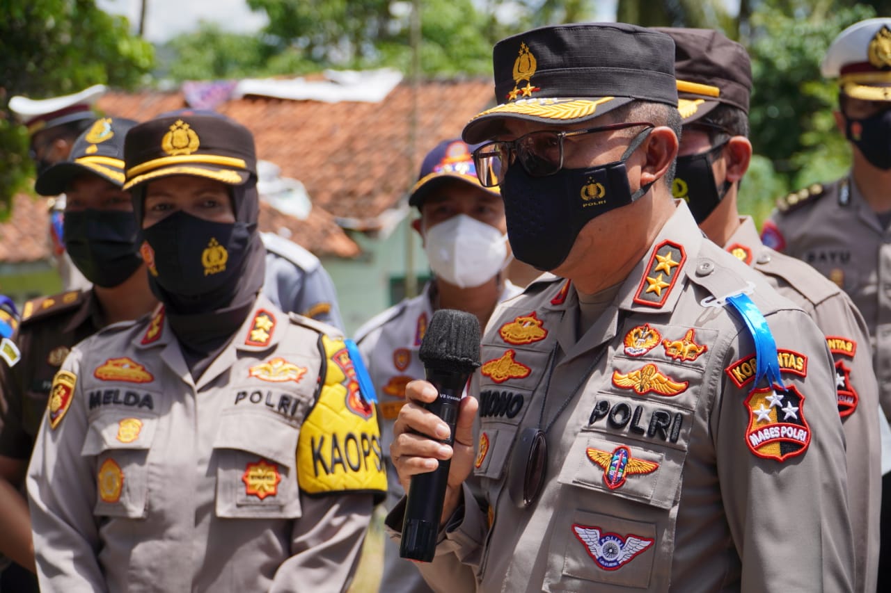 Kakor Lantas Polri, Cek Kesiapan Penyekatan Perbatasan Jabar-Jateng di Wilkum Polres Banjar