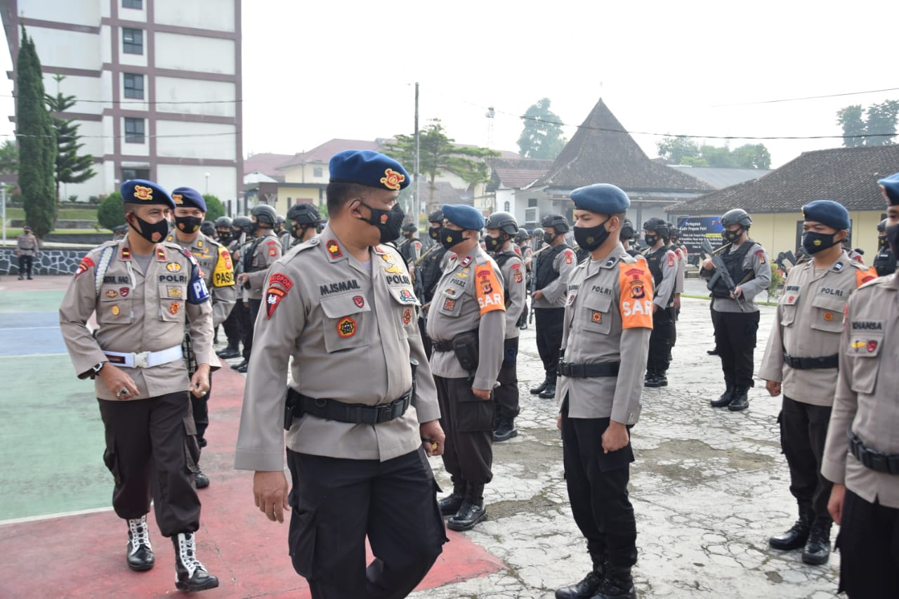 Brimob Jabar Gelar Apel Satuan Kesiapsiagaan Antisipasi Pengamanan Satuan Kewilayahan