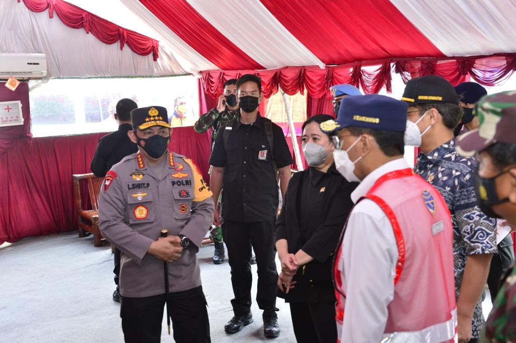 Bersama Panglima TNI, Kapolri Tinjau Pos Penyekatan Merak-Bakauheni