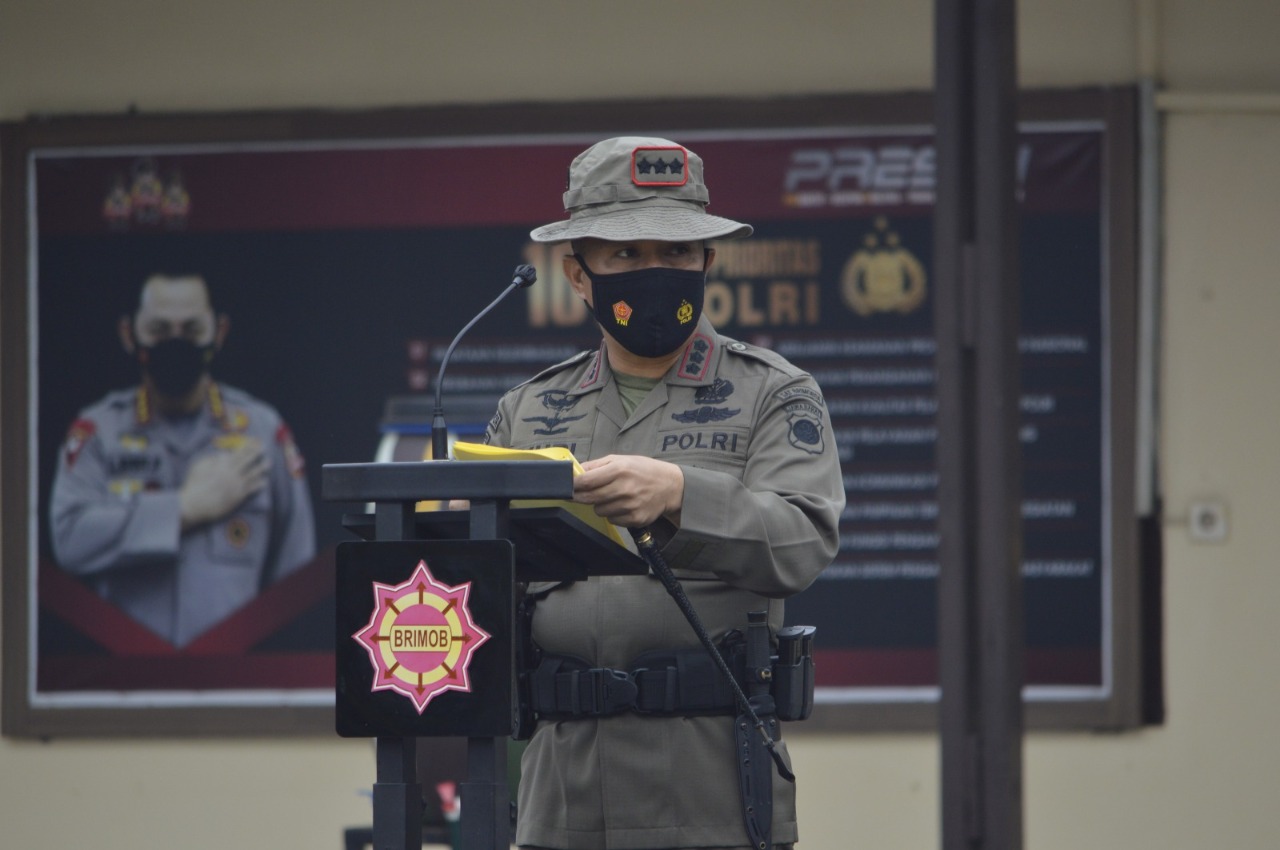 Dansat Brimob Jabar Pimpin Upacara Pembukaan Latihan Pemeliharaan Kemampuan GAG