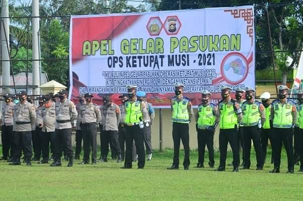 Wakil Bupati Mura Pimpin Apel Gelar Pasukan Operasi Ketupat Musi Tahun 2021 