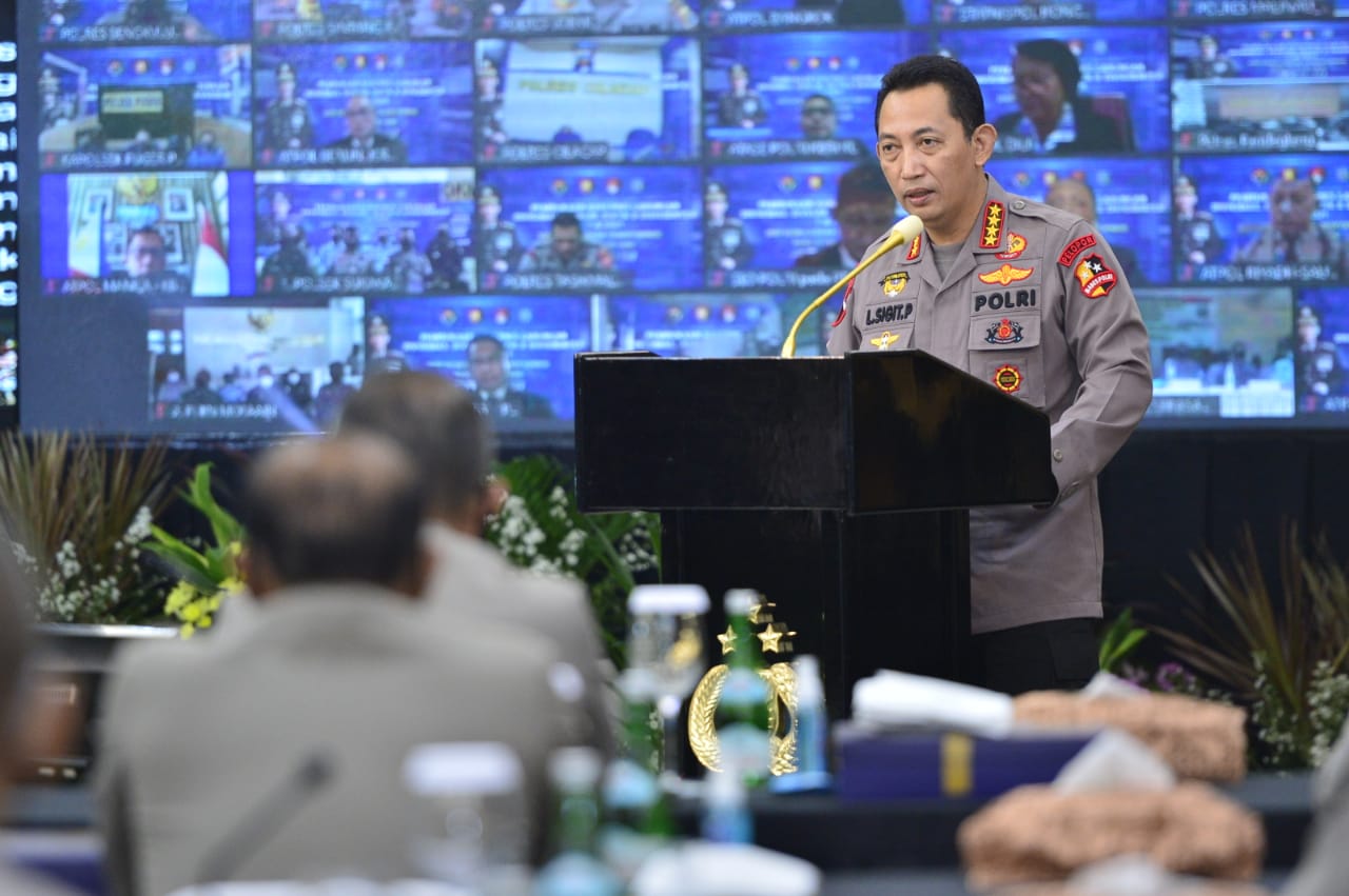Kapolri Minta Pertahankan Kepercayaan dan Kepuasan Publik di Rakernis 4 Divisi