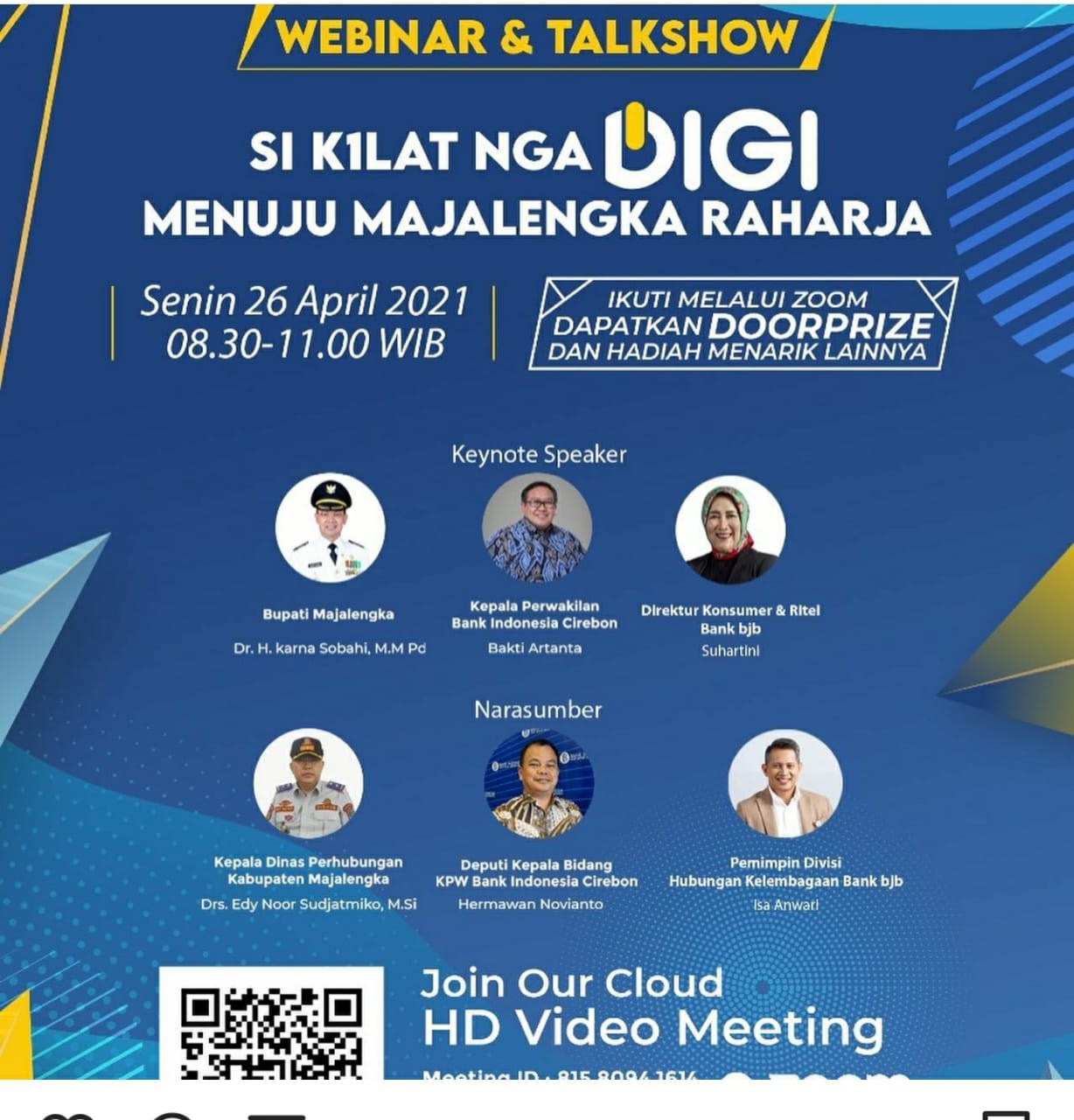 bank bjb Cabang Majalengka Gelar Webinar “Si K1lat Nga Digi Menuju Majalengka Raharja”