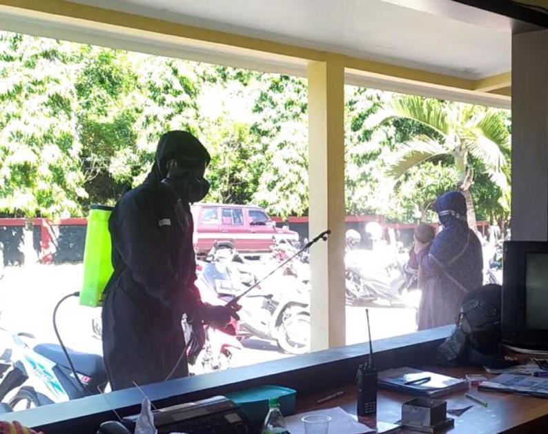 KBR Brimob Jabar Cegah Penyebaran Covid-19 di Mako Kesatuan