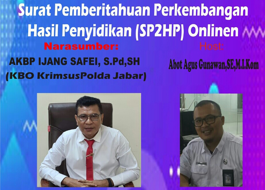 Kabid Humas Polda Jabar : Surat Pemberhentian Perkembangan Hasil Penyelidikan (SP2HP) Online