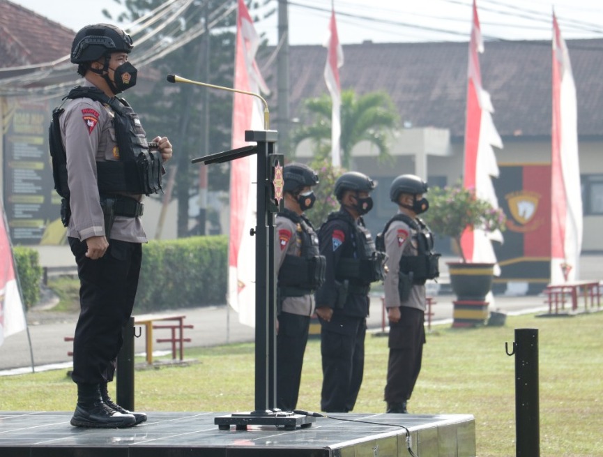 Pimpin Apel Gelar Kesiapan, Ini Yang Disampaikan Dansat Brimob Jabar