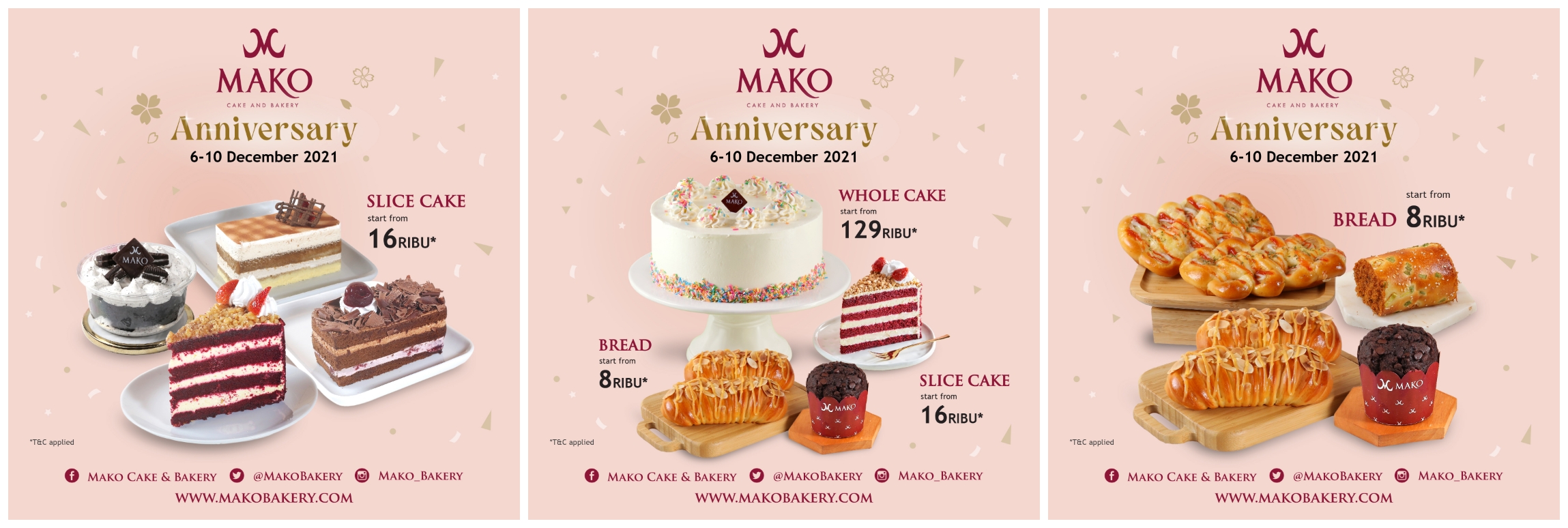 Dalam Rangka Anniversary, Mako Cake and Bakery Hadirkan Program Promosi