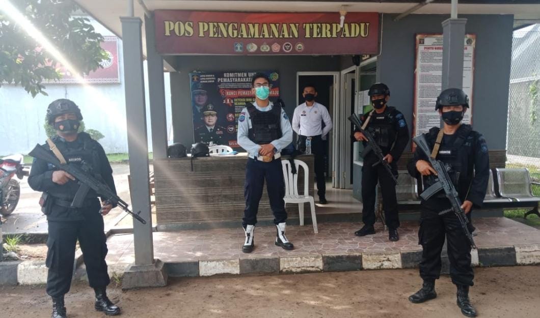 Ciptakan Kondusifitas Dan Keamanan, Brimob Jabar Back Up Lapas Gunung Sindur 