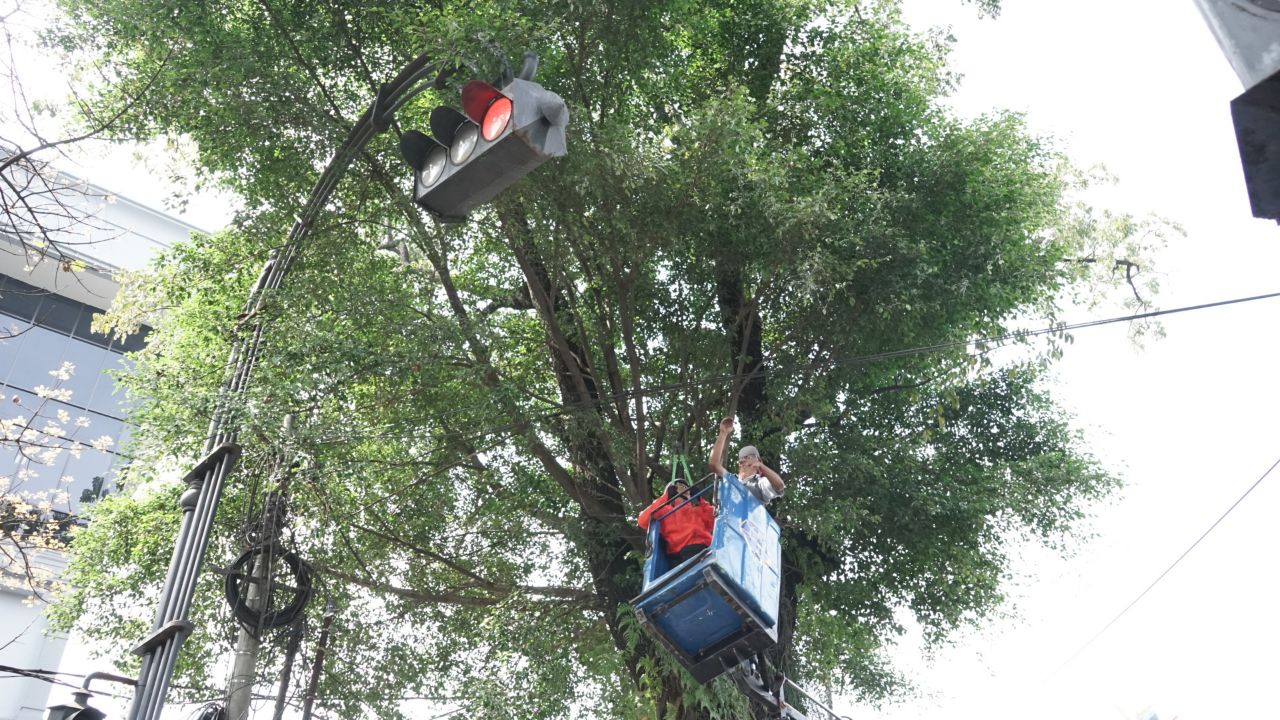 Pemkot Bandung Kembali Tertibkan Kabel Udara