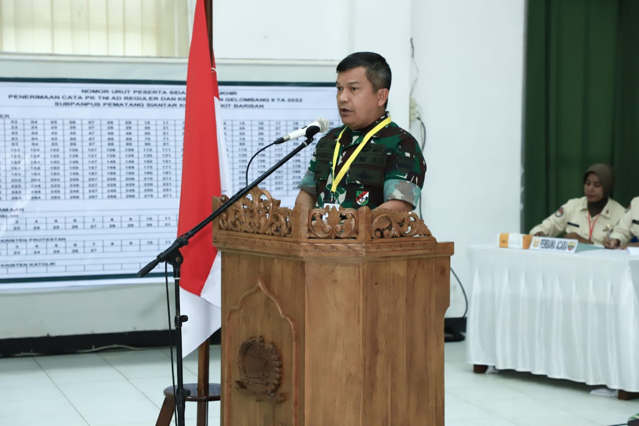 Pangdam I/BB pimpin Sidang Pantukhir Tamtama PK TNI AD Reguler dan Keagamaan Gel. II TA 2022 Subpanpus Pematangsiantar