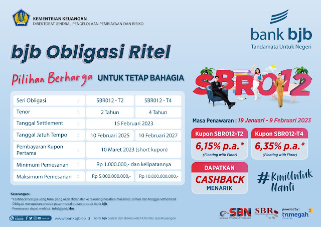 bank bjb Kembali Tawarkan Obligasi Savings Bond Ritel SBR012