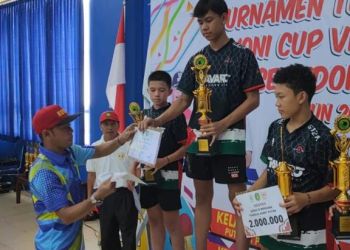 M. Zeldan Siswa SMPN 1 Pangatikan Raih Juara I Koni Cup ke VII Kukar Kaltim