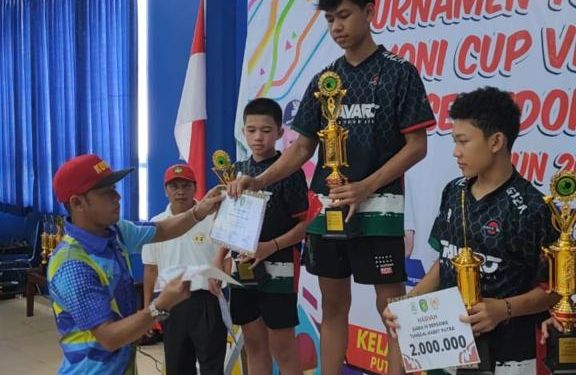 M. Zeldan Siswa SMPN 1 Pangatikan Raih Juara I Koni Cup ke VII Kukar Kaltim