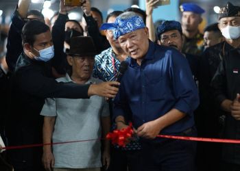 Pj Wali Kota Bandung Resmikan Penataan PKL Basemen Alun-alun