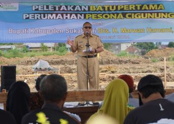 Letakkan Batu Pertama Perumahan Pesona Cigunung 2, Bupati Ingatkan Tersedianya Sumur Resapan dan RTH