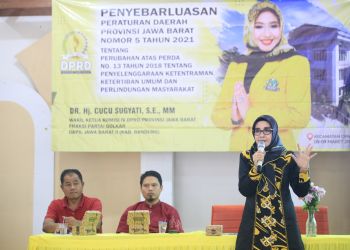 Cucu Sugyati Sebarluaskan Perda Trantibum Linmas, Ajak Tertib Menjaga Lingkungan