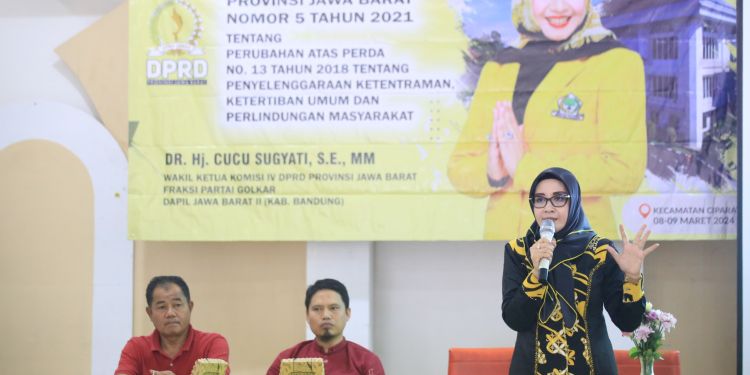 Cucu Sugyati Sebarluaskan Perda Trantibum Linmas, Ajak Tertib Menjaga Lingkungan