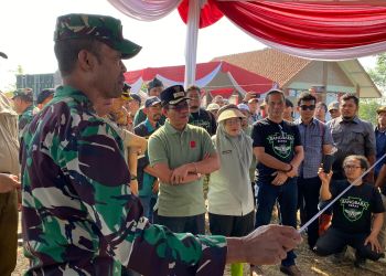 Gerakan Nasional Ketahanan Pangan, Bupati Bandung bersama Dandim 0624/Kab. Bandung Laksanakan Penanaman Padi