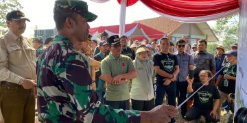 Gerakan Nasional Ketahanan Pangan, Bupati Bandung bersama Dandim 0624/Kab. Bandung Laksanakan Penanaman Padi