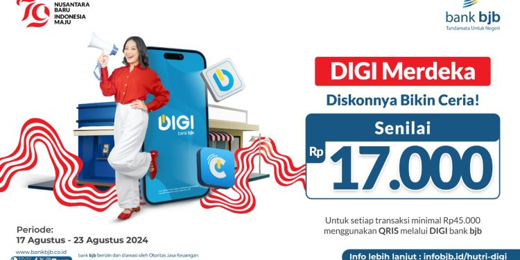 Meriahkan HUT RI ke 79, Nikmati Diskon di DIGI by bank bjb