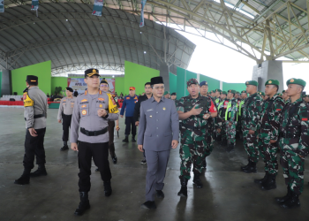 Forkopimda Kabupaten Bandung Apel Gelar Pasukan Persiapan Pengamanan Pilkada 2024