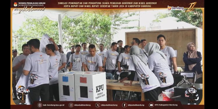 KPU Kabupaten Bandung Ajak Warga Kenali Proses Pemungutan Suara Lewat Simulasi Pilkada 2024