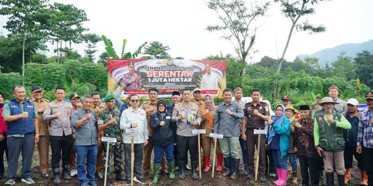 Dukung Program Swasembada Pangan 2025, Polresta Bandung Gelar Penanaman Jagung di Kecamatan Ciparay