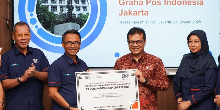 Wakil Menteri Nezar Resmikan Gedung Grha Pos Indonesia Jakarta