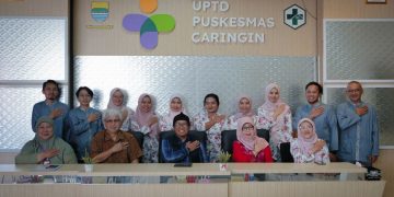 Wakil Ketua Komisi IV DPRD Kota Bandung Rizal Khairul memberikan paparan tentang peningkatan mutu layanan puskesmas di Puskesmas Caringin.