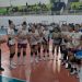Pemain Bandung bjb Tandamata menjalani persiapan jelang laga melawan Jakarta Electric PLN pada seri Medan Proliga 2026.