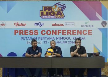 Tim Bandung bjb Tandamata bersiap menghadapi Seri Bandung Proliga 2026 di GOR Sabilulungan.