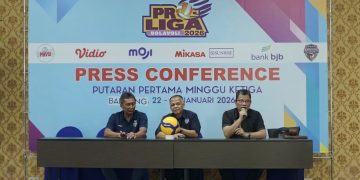 Tim Bandung bjb Tandamata bersiap menghadapi Seri Bandung Proliga 2026 di GOR Sabilulungan.