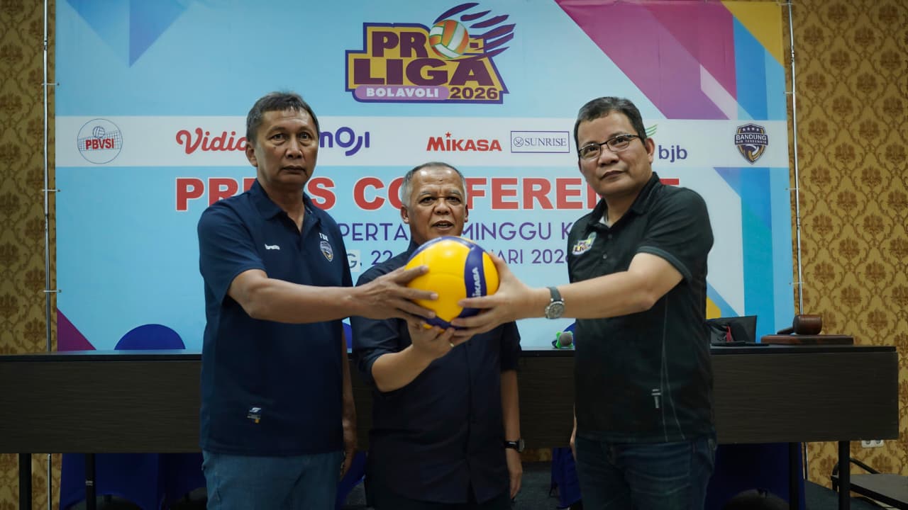 Tim Bandung bjb Tandamata bersiap menghadapi Seri Bandung Proliga 2026 di GOR Sabilulungan.
