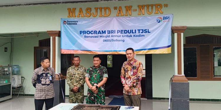 BRI Perkuat Sinergi dengan TNI Lewat Renovasi Masjid Annur di Kodim 0605/Subang