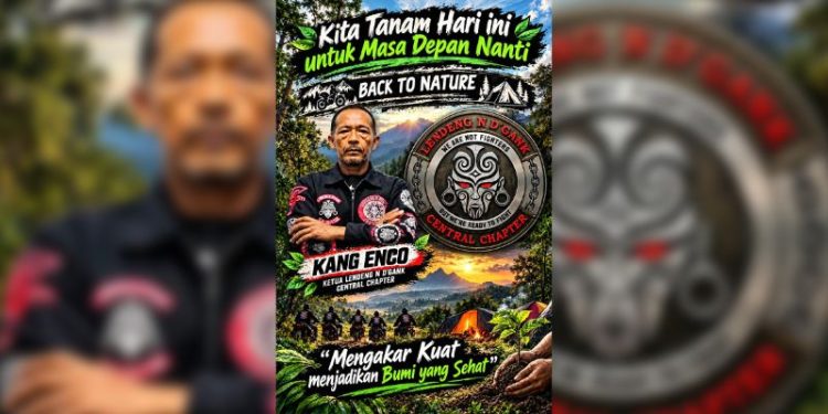 Lendeng N D’Gank Tanam 250 Pohon di Kamojang, Bidik 3.000 Pohon di Jabar